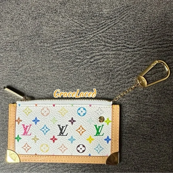 Louis Vuitton Multicolor Pochette Cles | Keychain | Wallet | Murakami | NEW - Picture 4 of 10